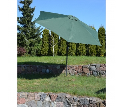Parasol ogrodowy 300cm składany zielony Saska Garden