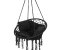 Hamak ażurowy fotel wiszący 80x60cm luxe z poduszką czarny