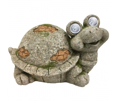 Dekoracja ogrodowa lampa solarna kamień żółw