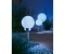 Zestaw 6 Ogrodowych Lampa Solarnych Kula Mleczna śr. 20cm 4 LED