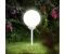 Zestaw 6 Ogrodowych Lampa Solarnych Kula Mleczna śr. 20cm 4 LED