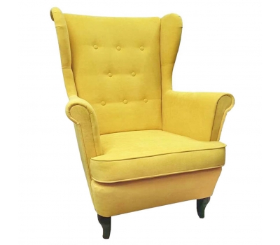 Fotel uszak Żółty