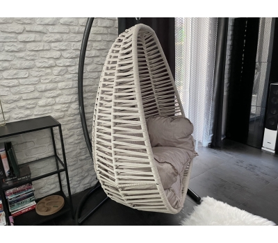 Fotel wiszący Kokon Bosfor XL jasnobeżowy